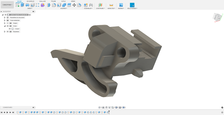 Pièce_capote_citroen_c3_pluriel modélisation_impression_3D_conception_piece_automobile_yonne_sens